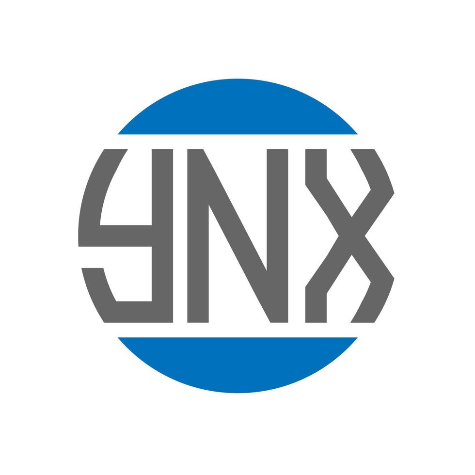 YNX letter logo design on white background. YNX creative initials circle logo concept. YNX letter design. vector