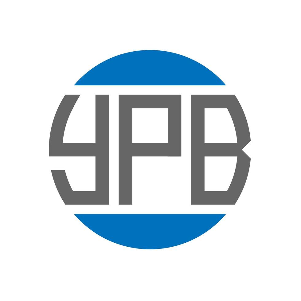 YPB letter logo design on white background. YPB creative initials