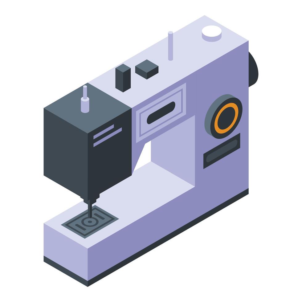 Sew machine icon, isometric style vector