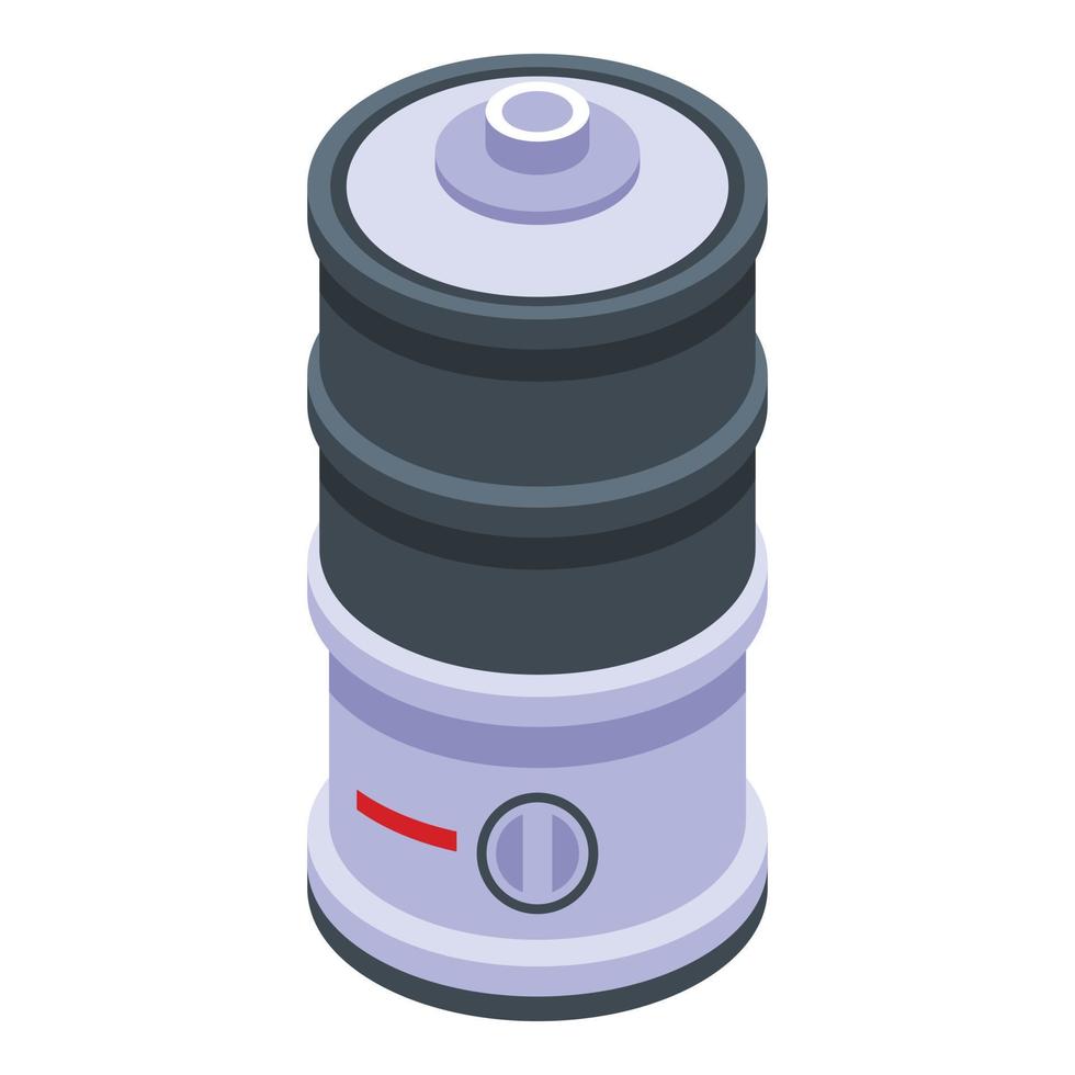 Cooker steamer icon, isometric style vector