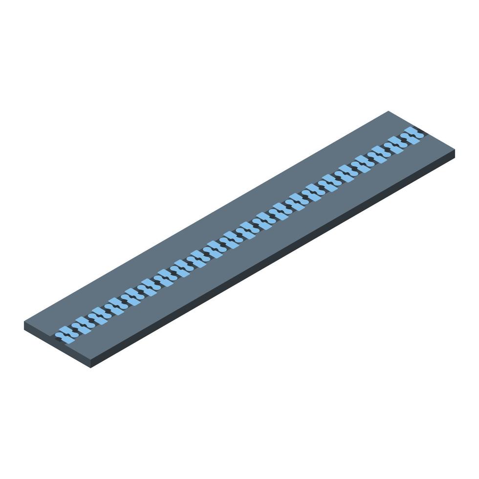 Zipper icon, isometric style vector