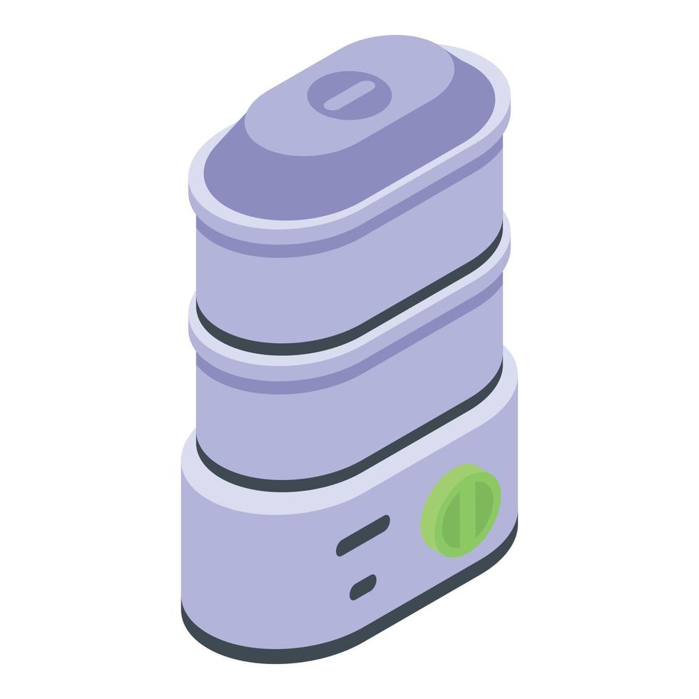 Steamer appliances icon, isometric style vector