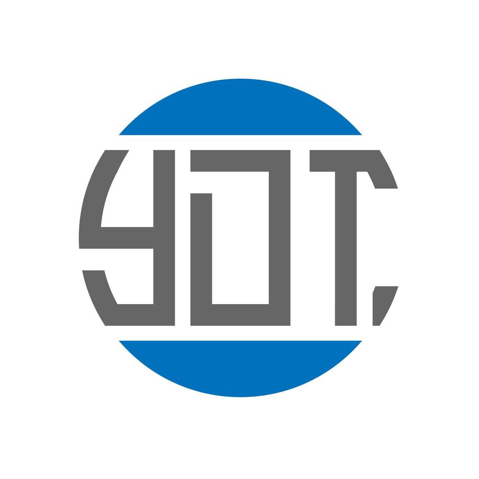YDT letter logo design on white background. YDT creative initials circle logo concept. YDT letter design. vector