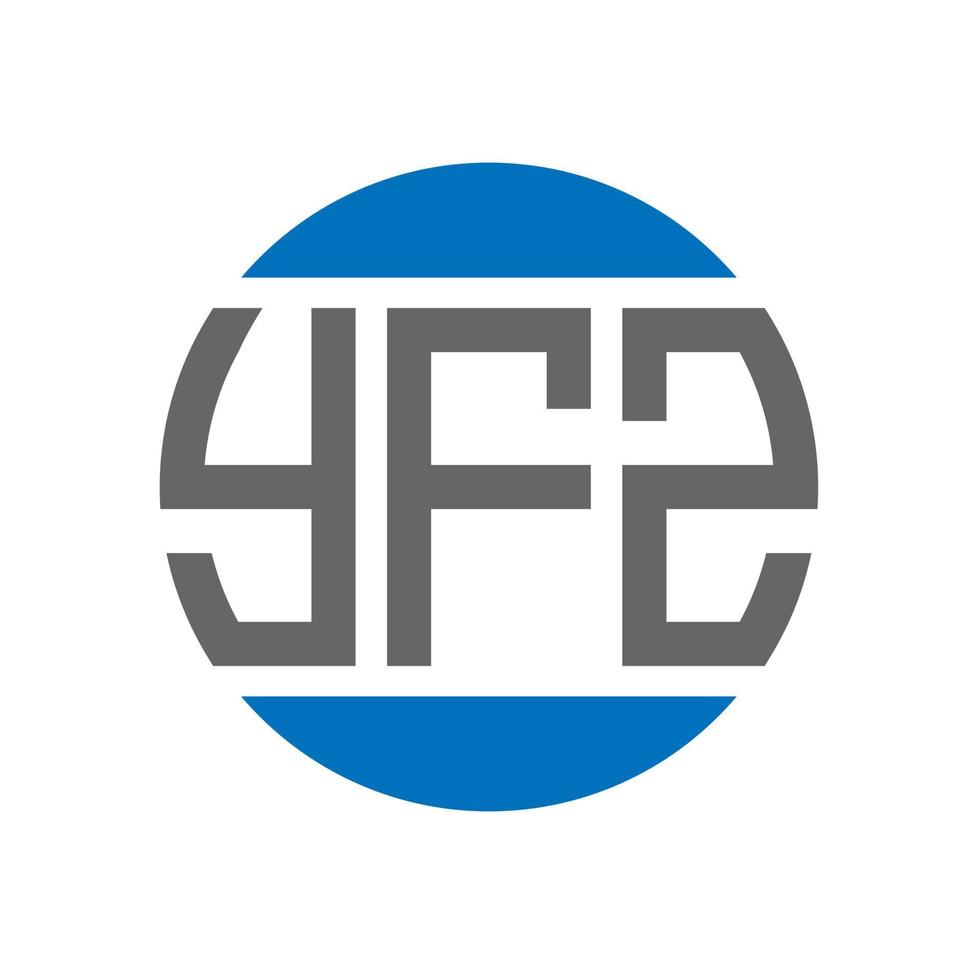 diseño de logotipo de letra yfz sobre fondo blanco. concepto de logotipo de círculo de iniciales creativas de yfz. diseño de letras yfz. vector
