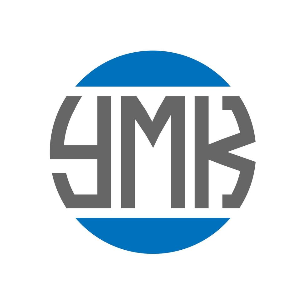 YMK letter logo design on white background. YMK creative initials circle logo concept. YMK letter design. vector