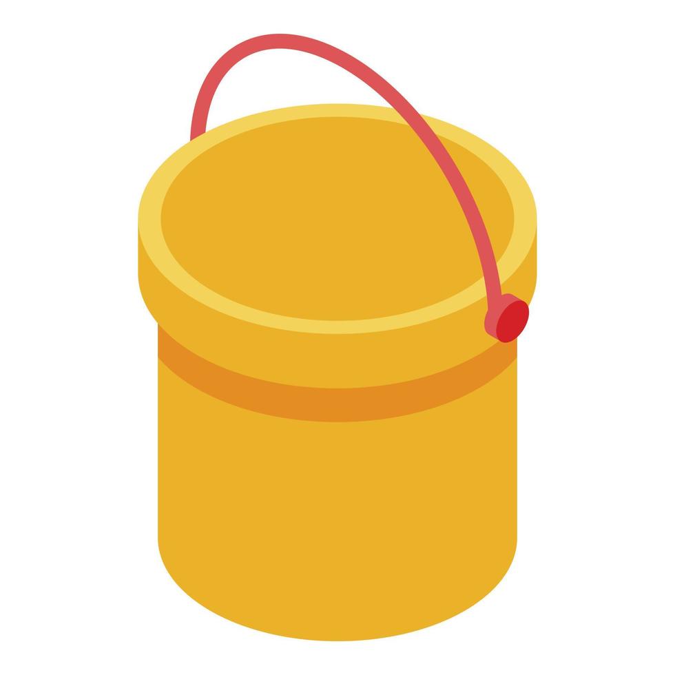 Baby bucket icon, isometric style vector