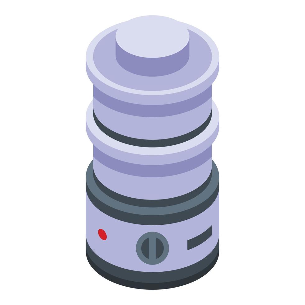 Kitchen steamer icon, isometric style vector