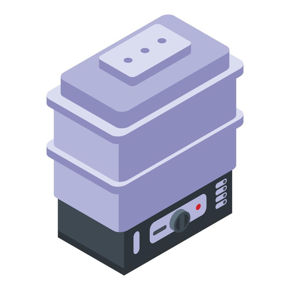 Steamer icon, isometric style vector