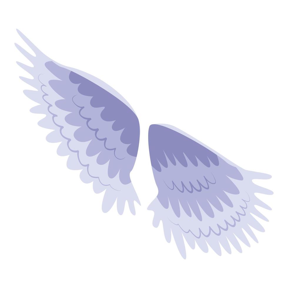 Bird wings icon, isometric style vector