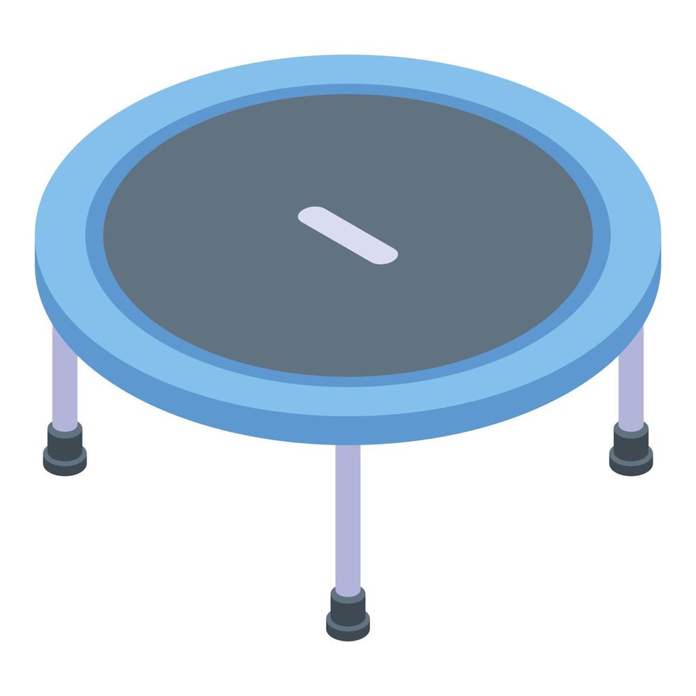 Round trampoline icon, isometric style vector