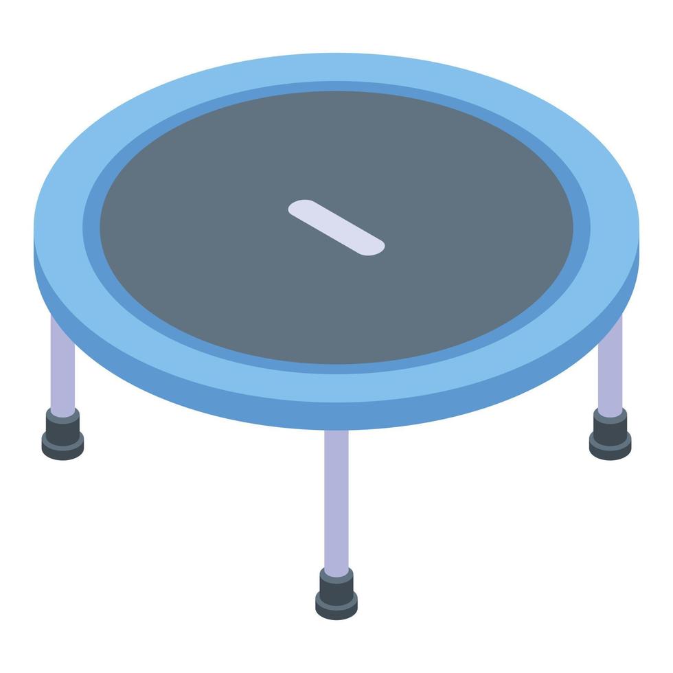 Round trampoline icon, isometric style vector