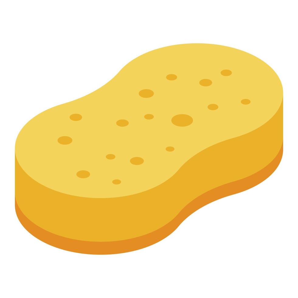 Baby wash sponge icon, isometric style vector