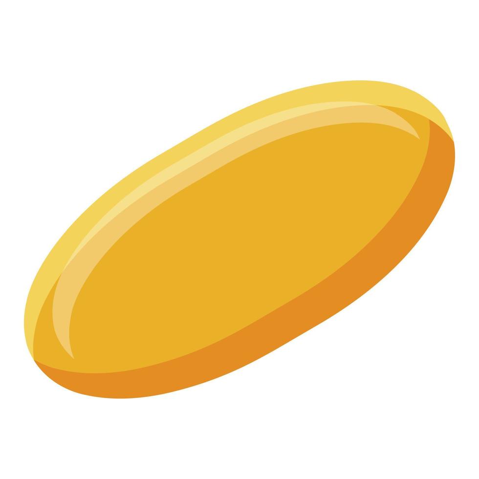 Fish oil capsule icon, isometric style vector