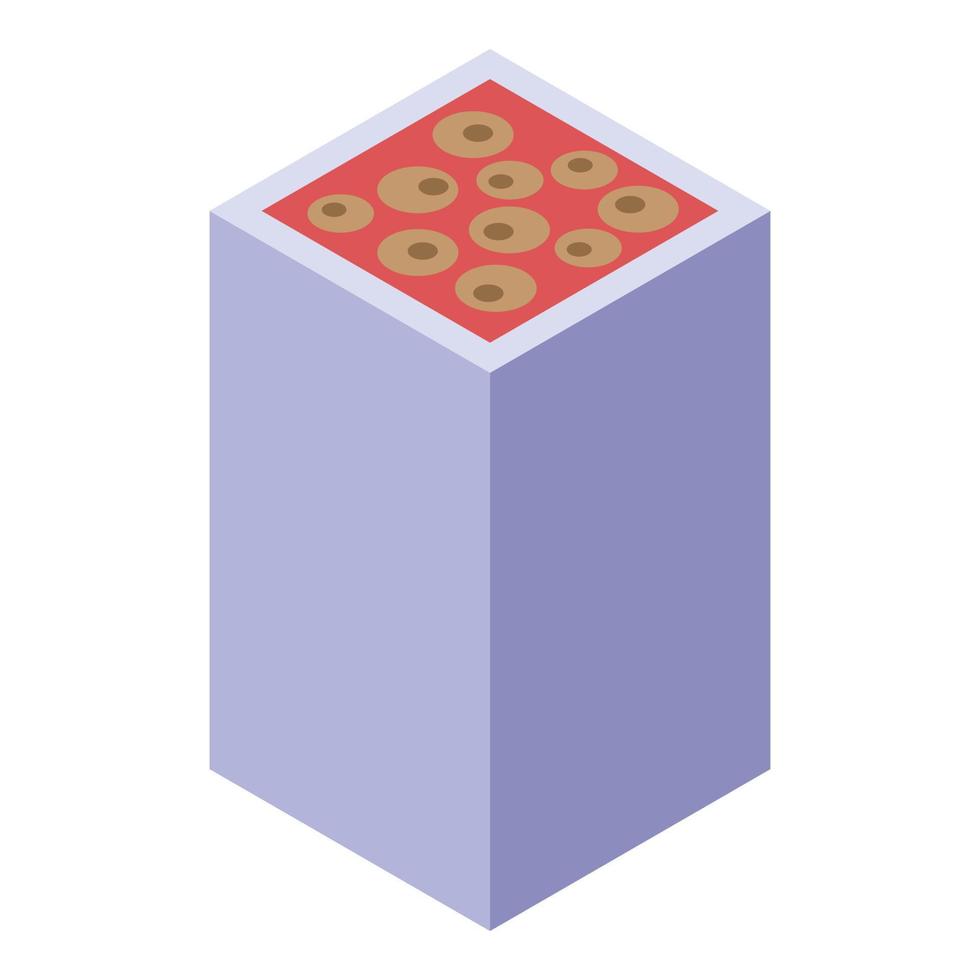 Turkish sweets icon, isometric style vector