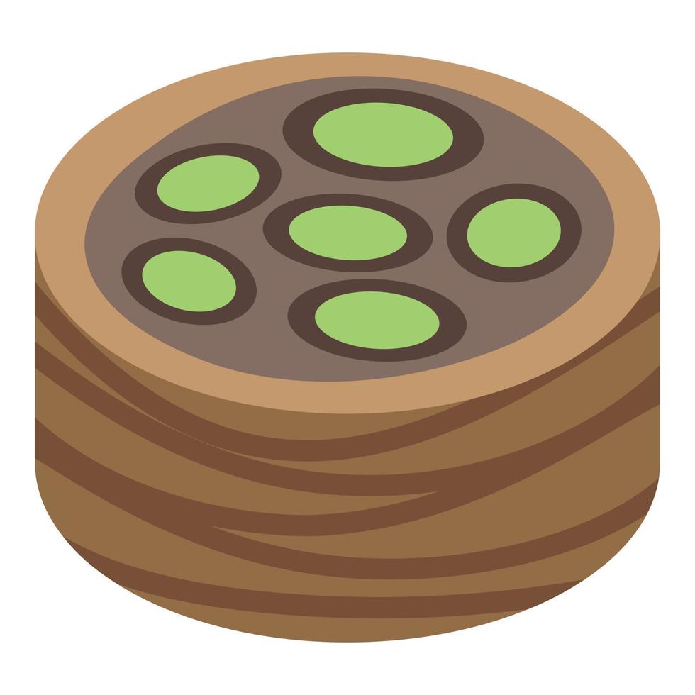 Baked baklava icon, isometric style vector