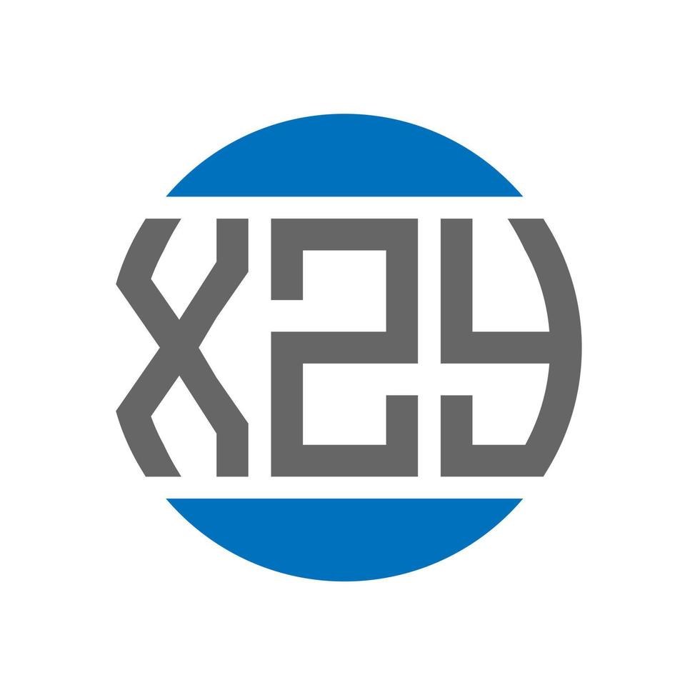 diseño de logotipo de letra xzy sobre fondo blanco. concepto de logotipo de círculo de iniciales creativas xzy. diseño de letras xzy. vector