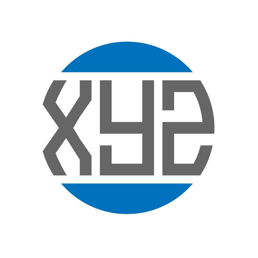 XYZ letter logo design on white background. XYZ creative initials circle logo concept. XYZ letter design. vector