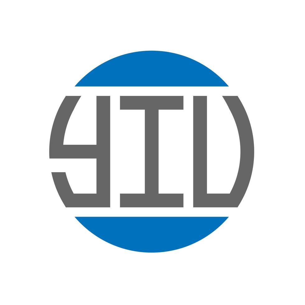 YIU letter logo design on white background. YIU creative initials circle logo concept. YIU letter design. vector