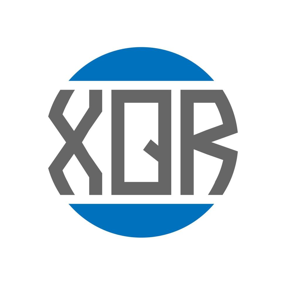 XQR letter logo design on white background. XQR creative initials circle logo concept. XQR letter design. vector