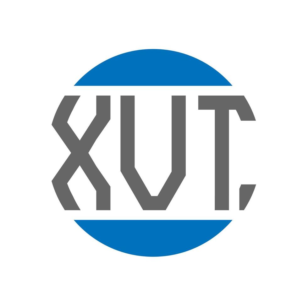 XVT letter logo design on white background. XVT creative initials circle logo concept. XVT letter design. vector