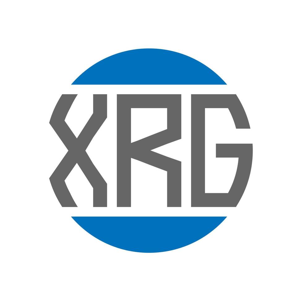 XRG letter logo design on white background. XRG creative initials circle logo concept. XRG letter design. vector