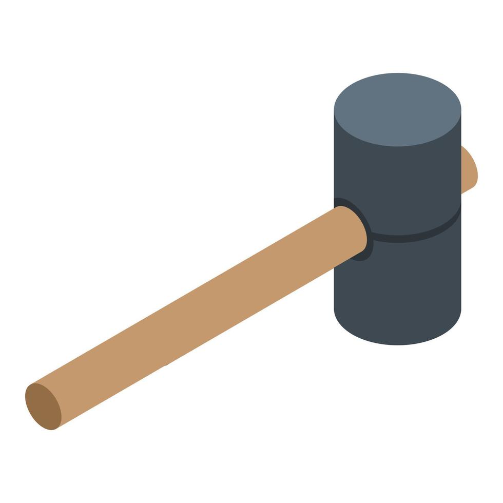 Sledge hammer icon, isometric style vector