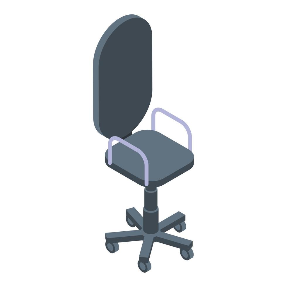 Desk chair icon, isometric style vector