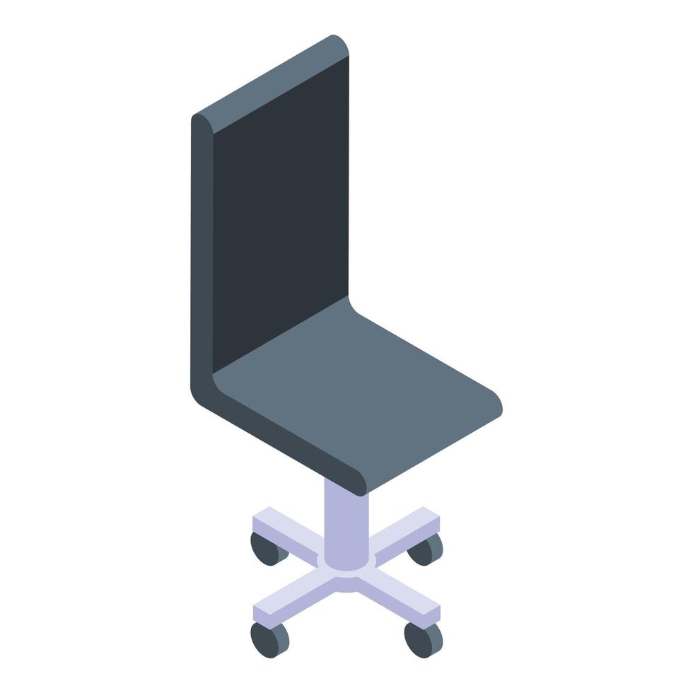 Modern office chair icon, isometric style vector