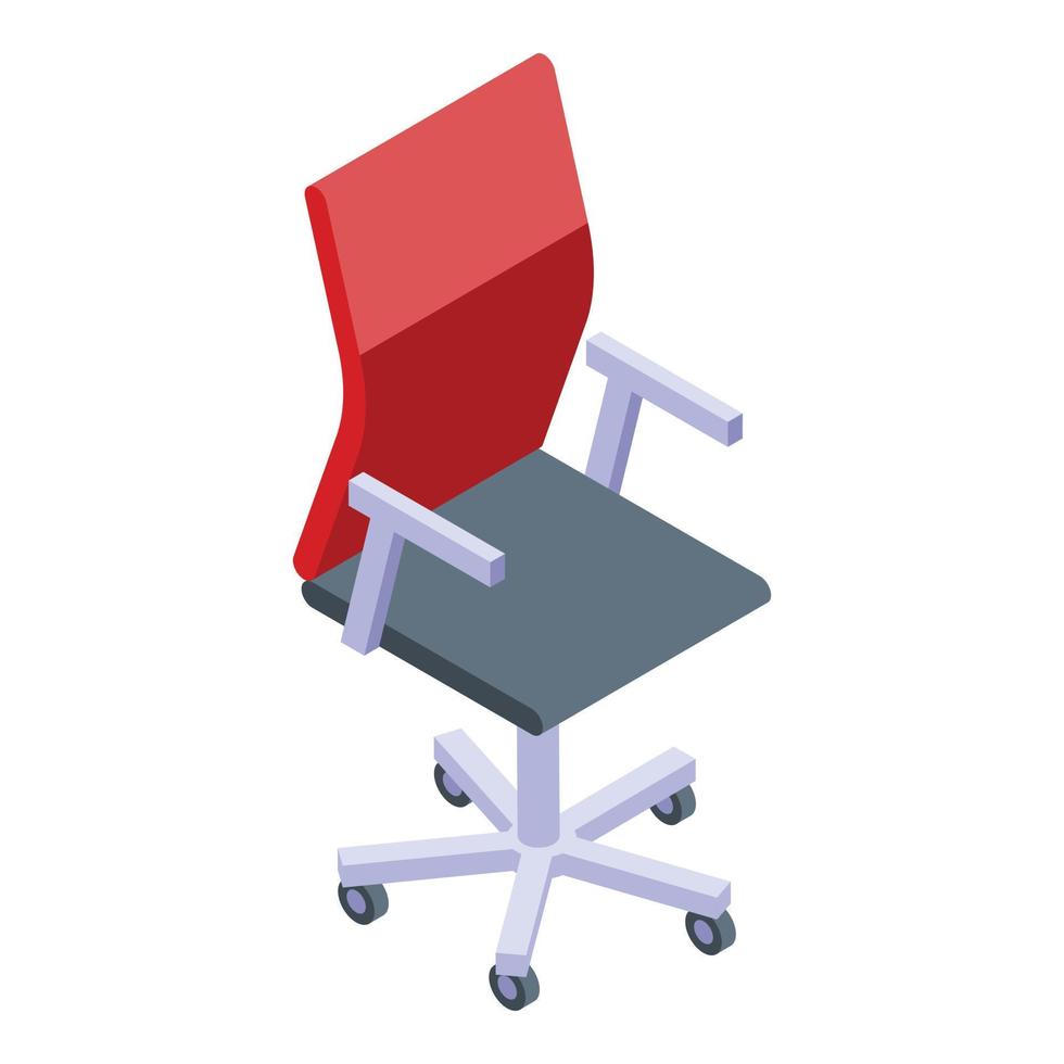 icono de silla de escritorio de conferencias, estilo isométrico vector