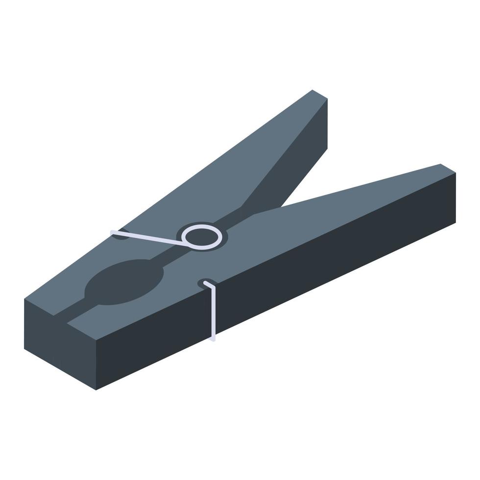Element clothes pin icon, isometric style vector