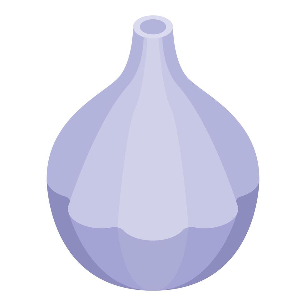 Fresh garlic icon, isometric style vector