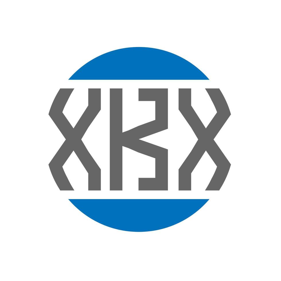 XKX letter logo design on white background. XKX creative initials circle logo concept. XKX letter design. vector