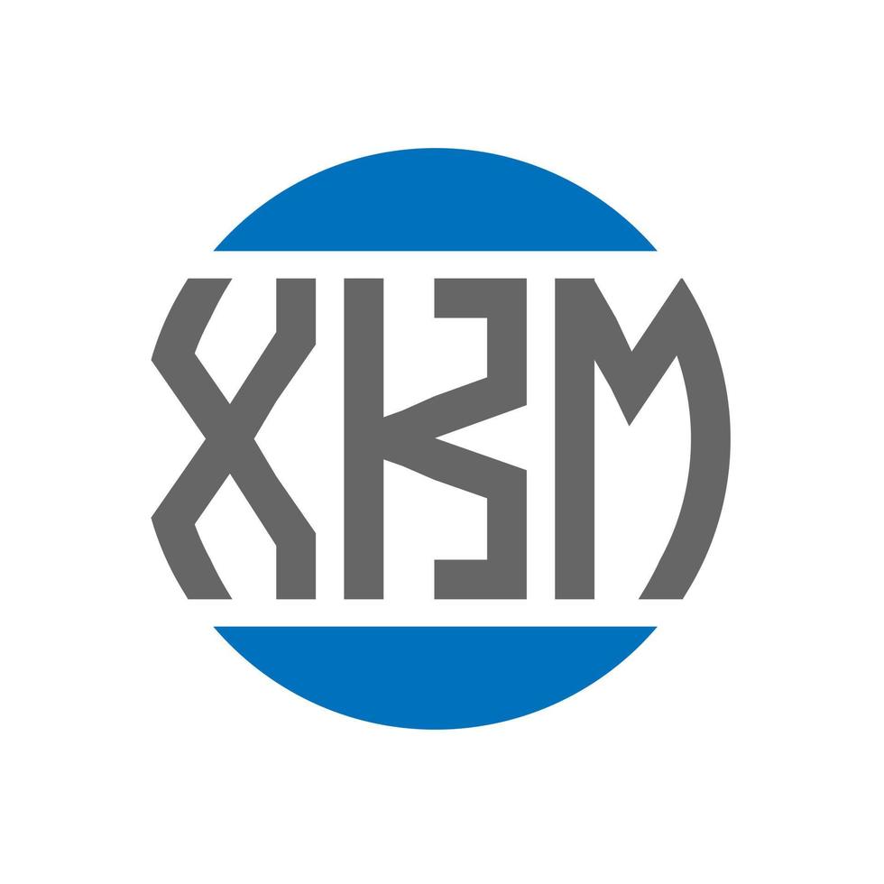 XKM letter logo design on white background. XKM creative initials circle logo concept. XKM letter design. vector