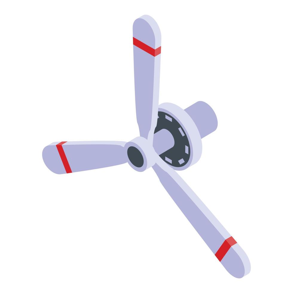 icono de hélice de reparación de aviones, estilo isométrico vector