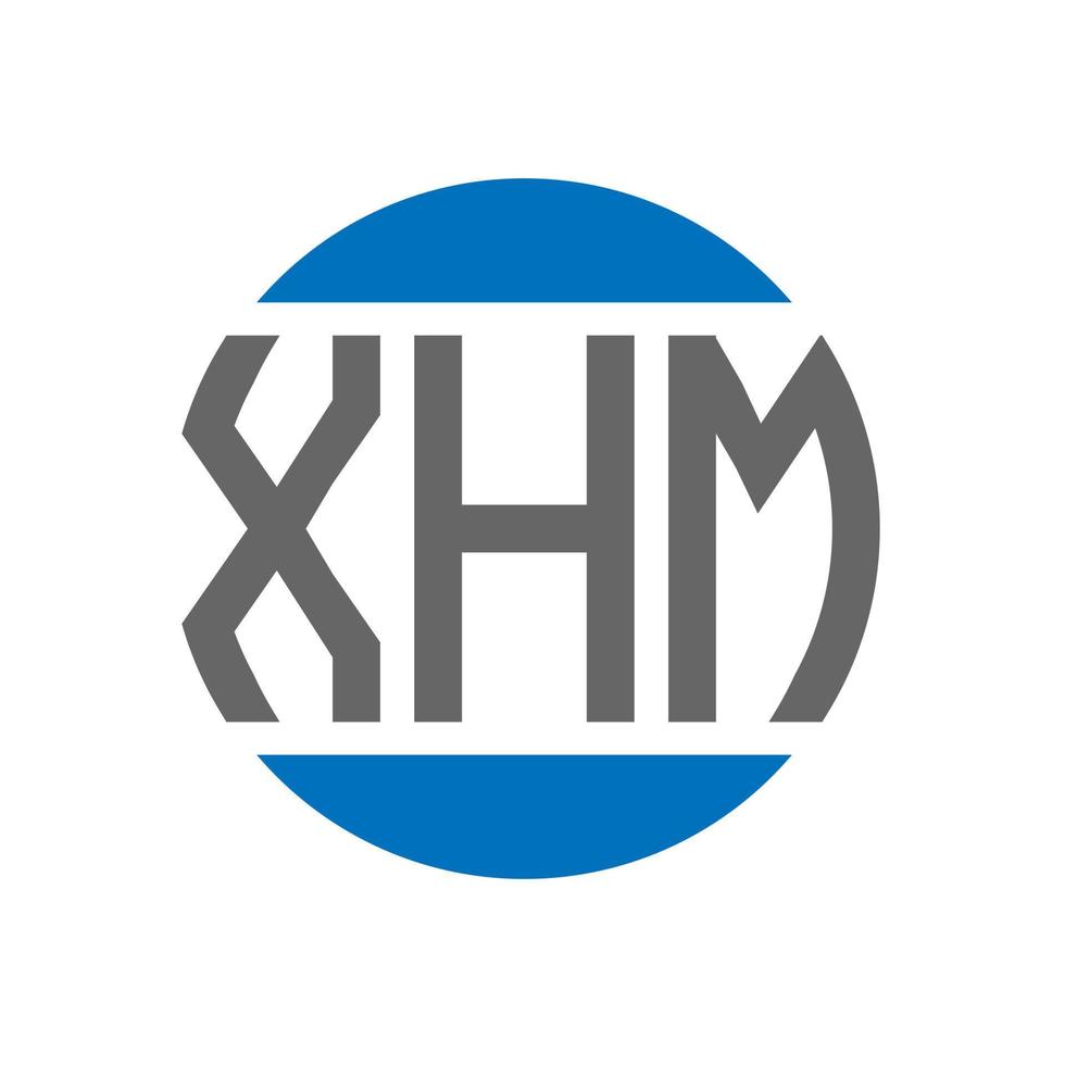 XHM letter logo design on white background. XHM creative initials