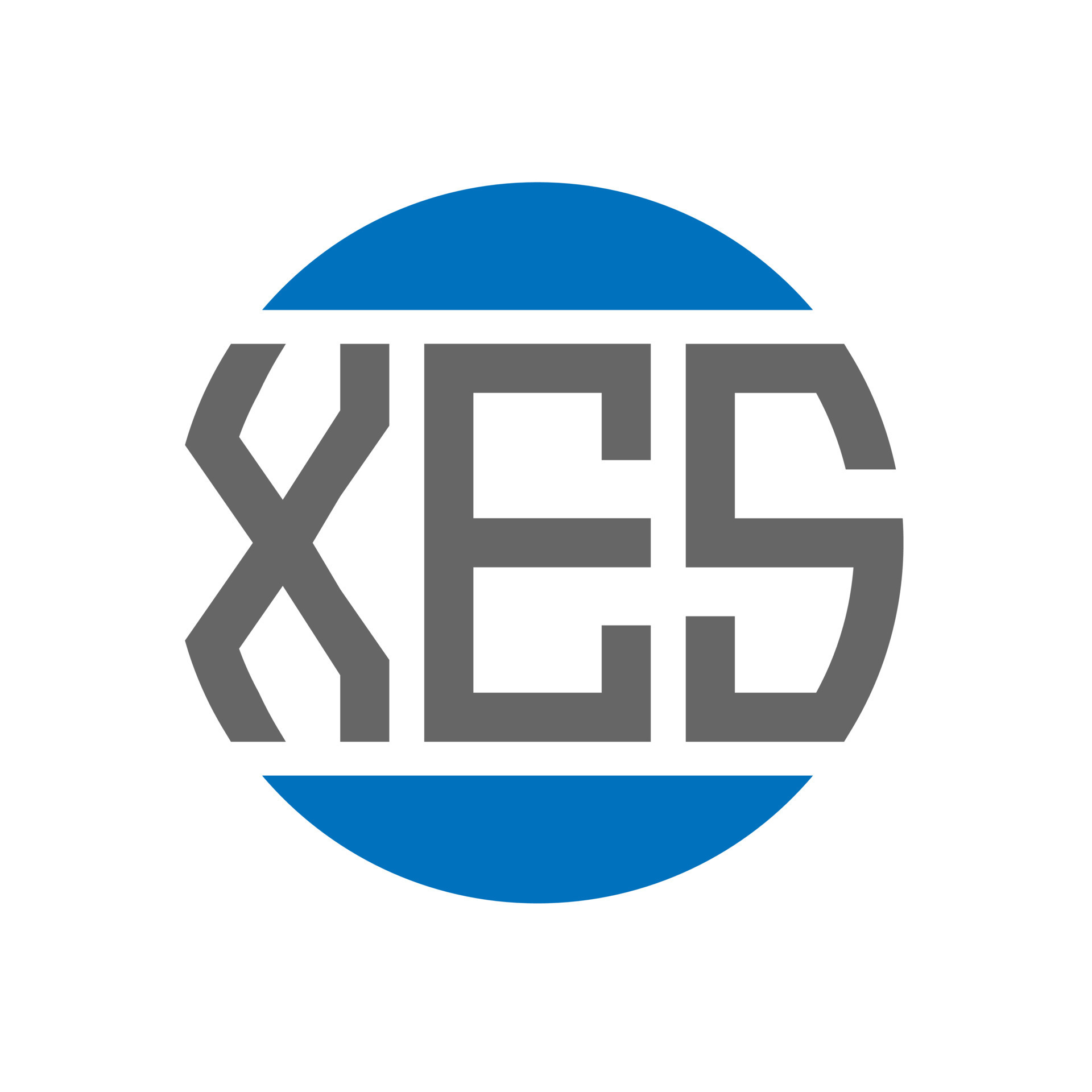 XES letter logo design on white background. XES creative initials