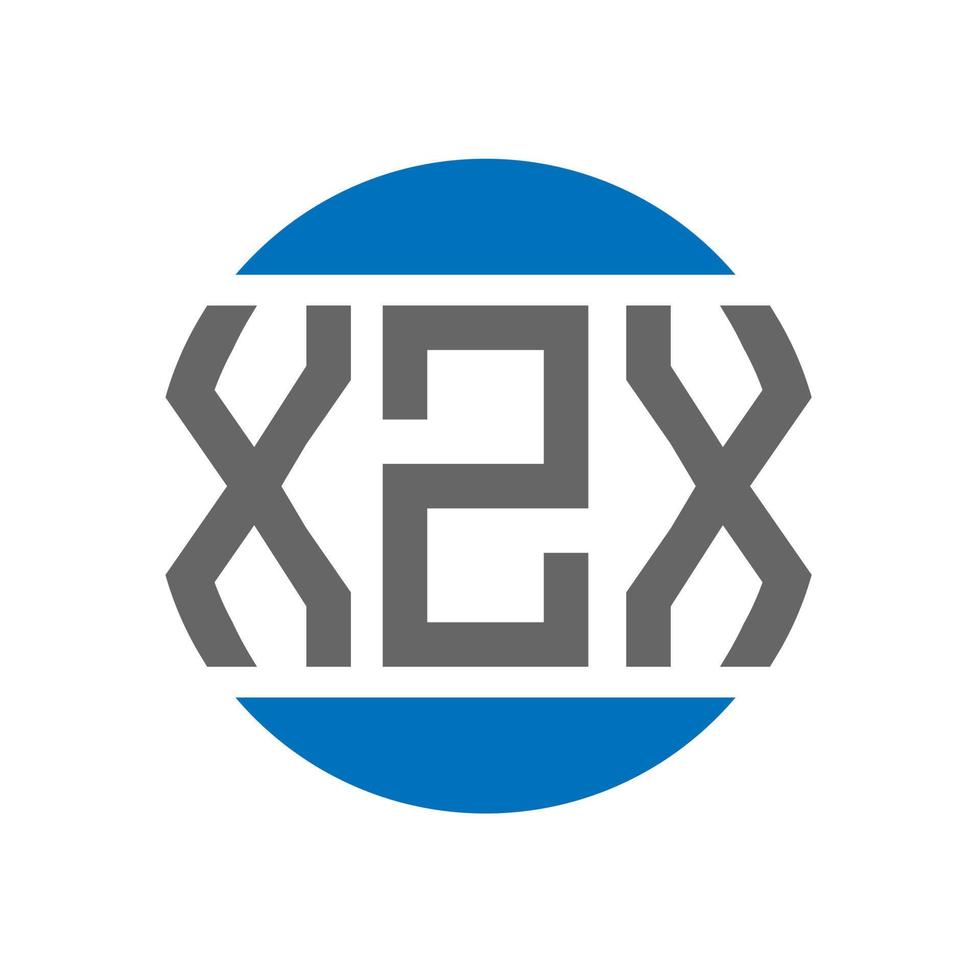 diseño de logotipo de letra xzx sobre fondo blanco. xzx concepto de logotipo de círculo de iniciales creativas. diseño de letras xzx. vector