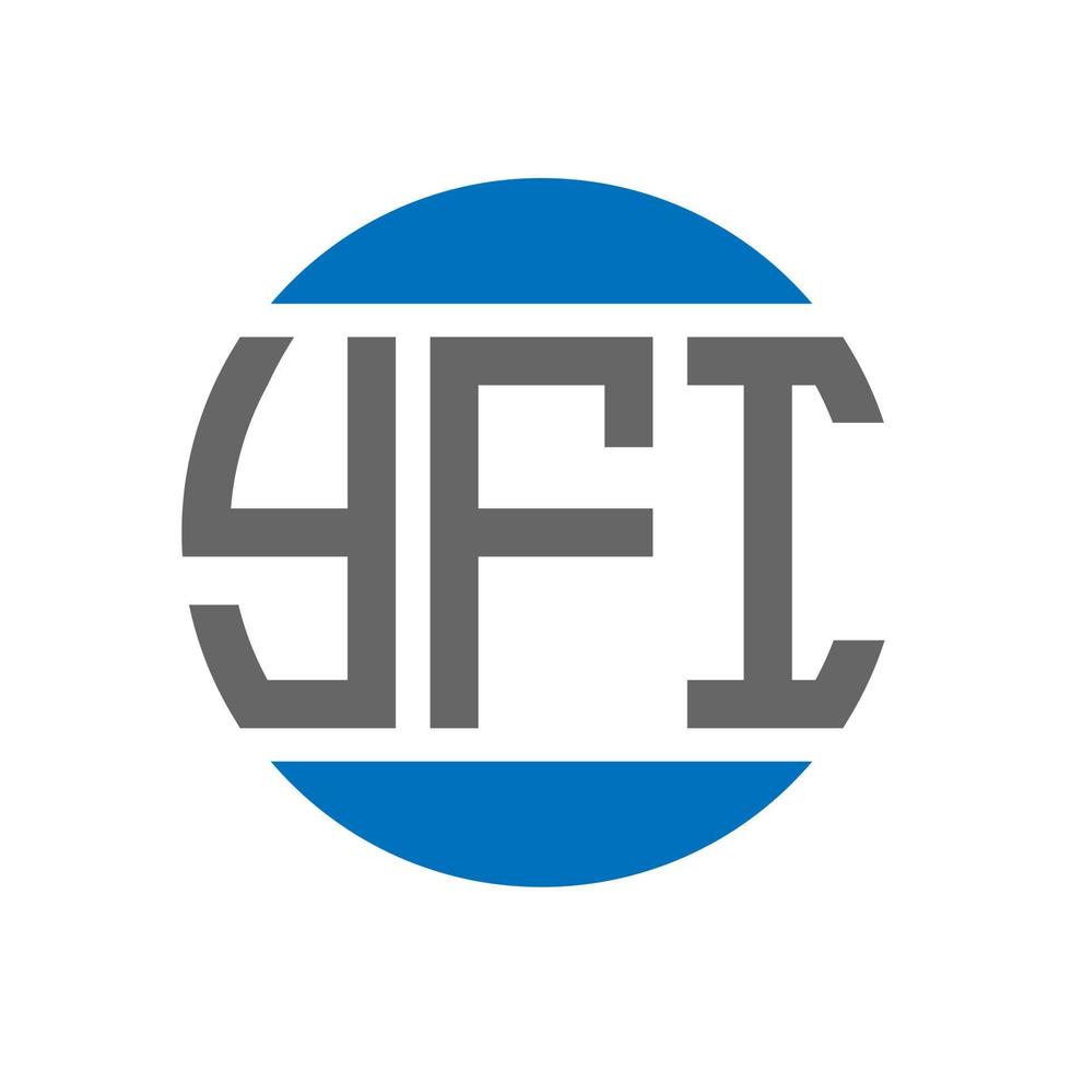 YFI letter logo design on white background. YFI creative initials circle logo concept. YFI letter design. vector
