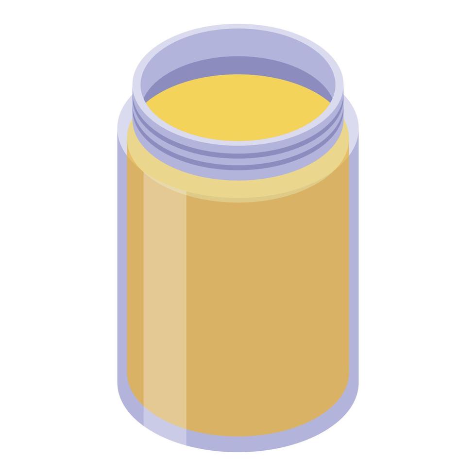 Lemonade jar icon, isometric style vector