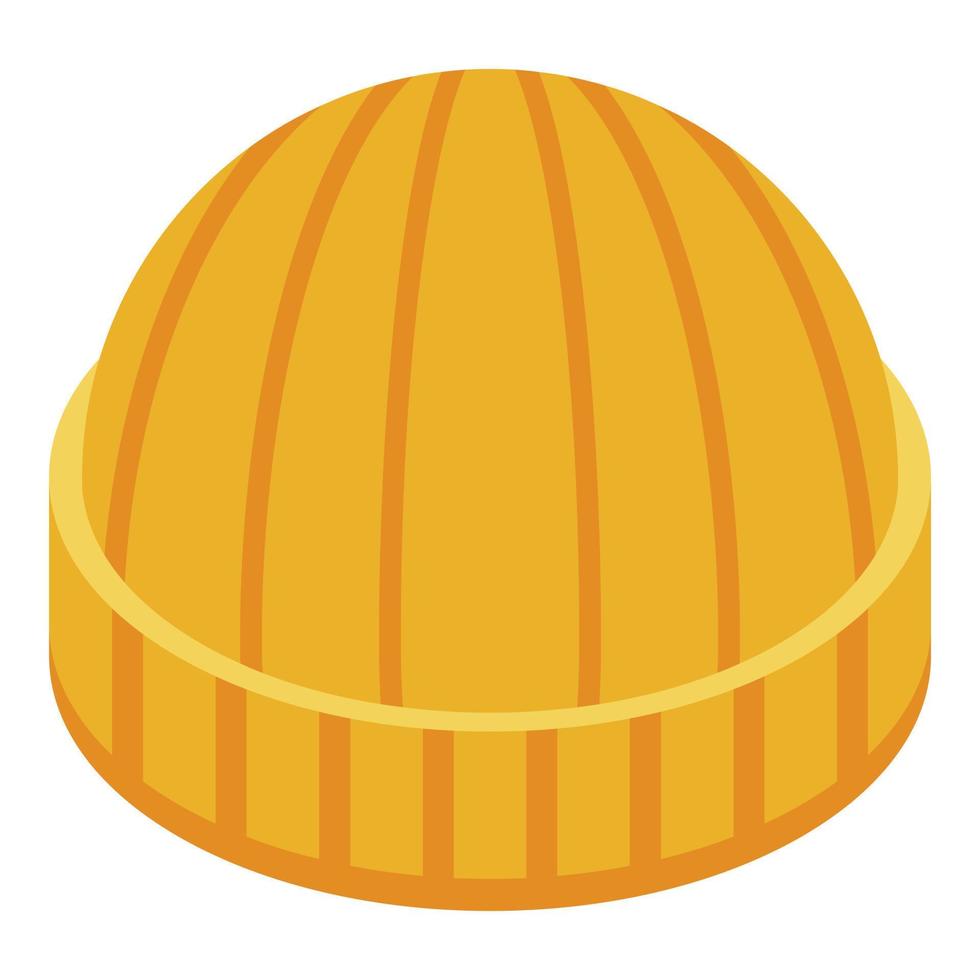 Winter hat icon, isometric style vector