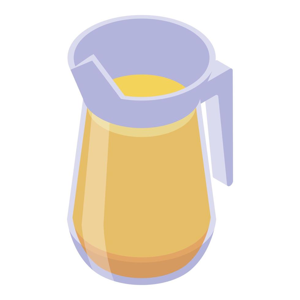 Lemonade jug icon, isometric style vector