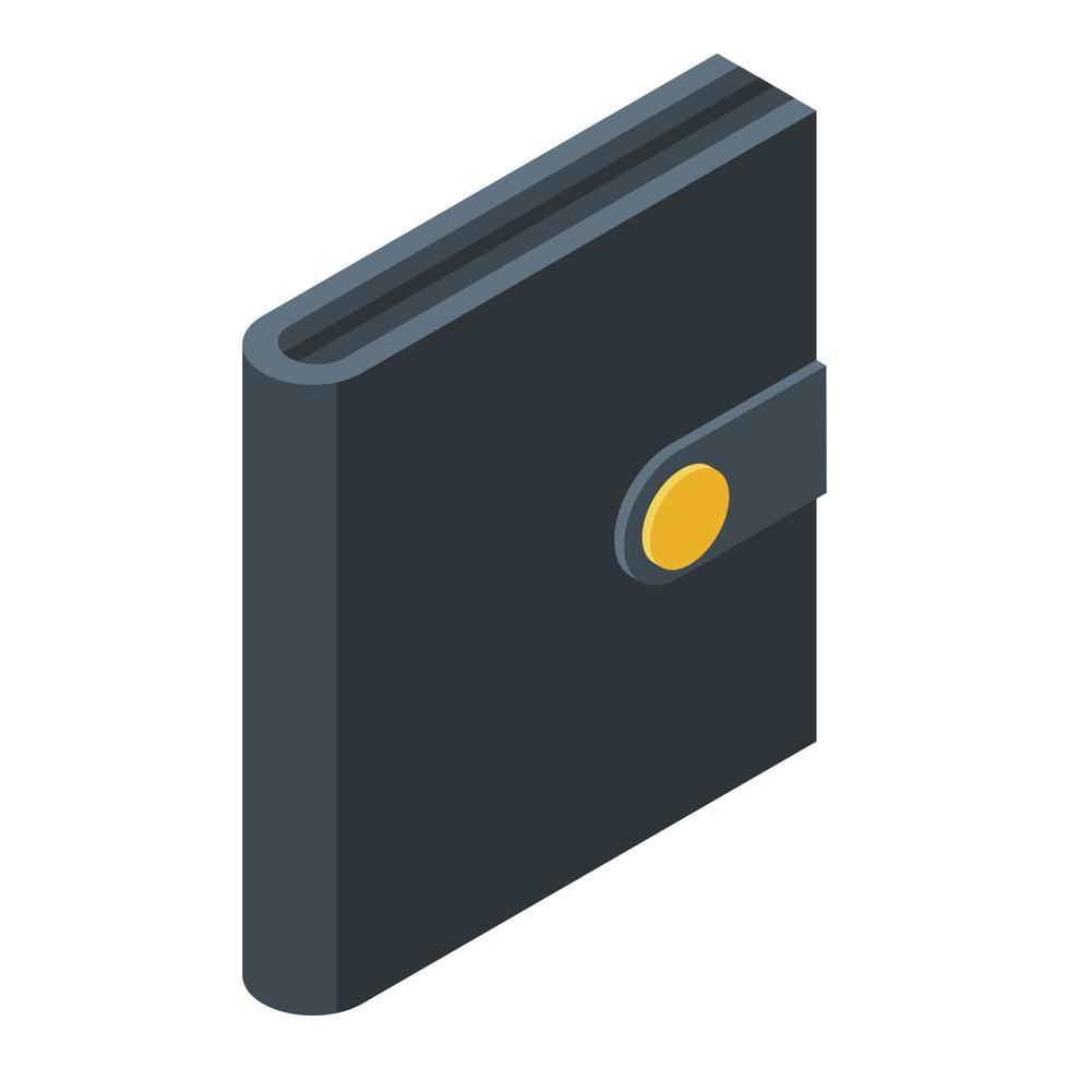 Digital wallet icon, isometric style vector