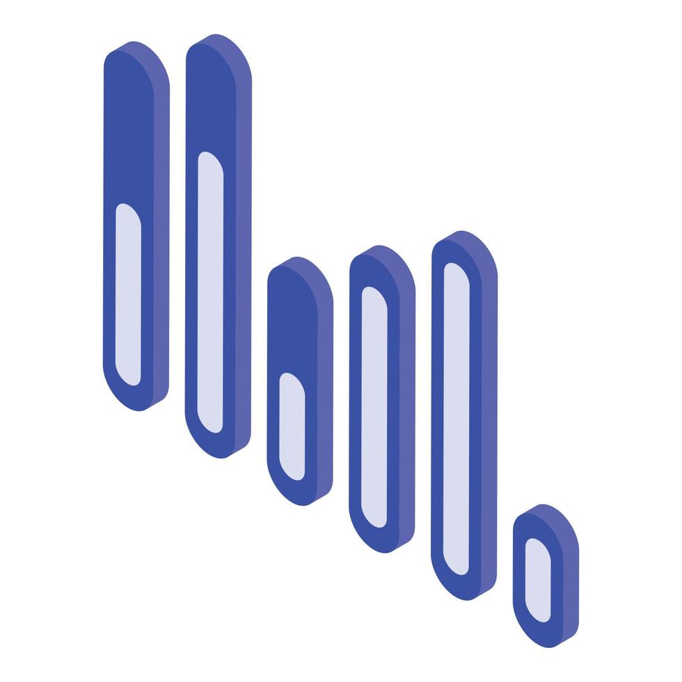 Statistic information chart icon, isometric style vector