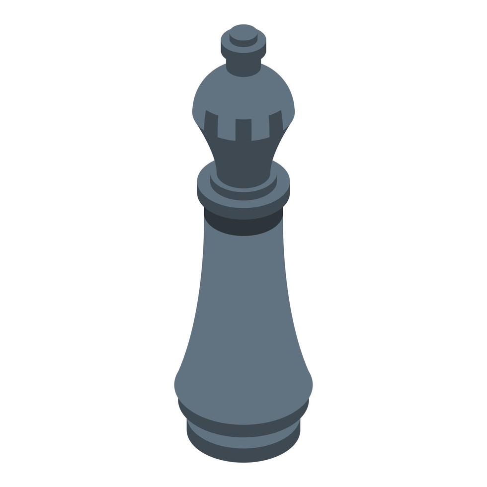 Chess piece icon, isometric style vector