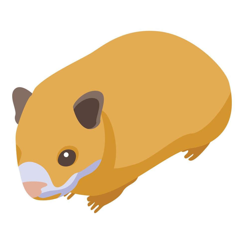Small hamster icon, isometric style vector
