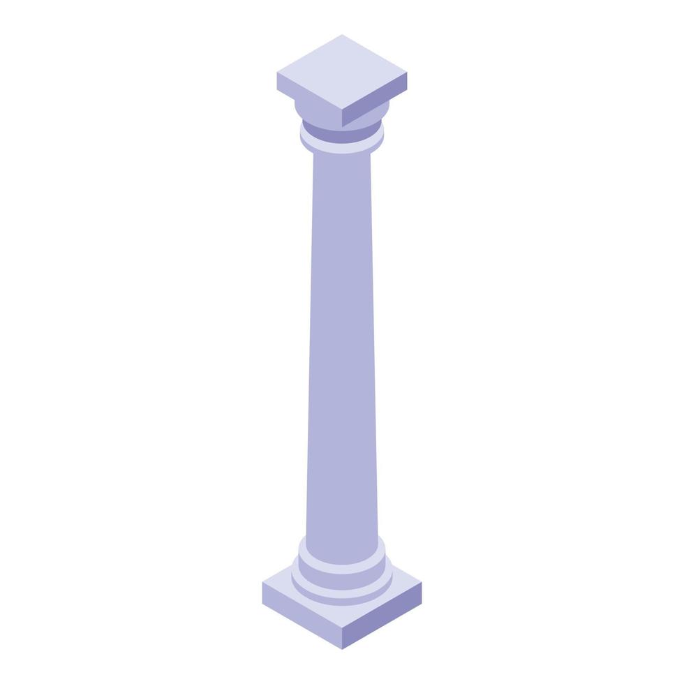 Old column icon, isometric style vector