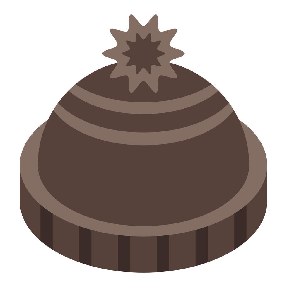 Season headwear icon, isometric style vector