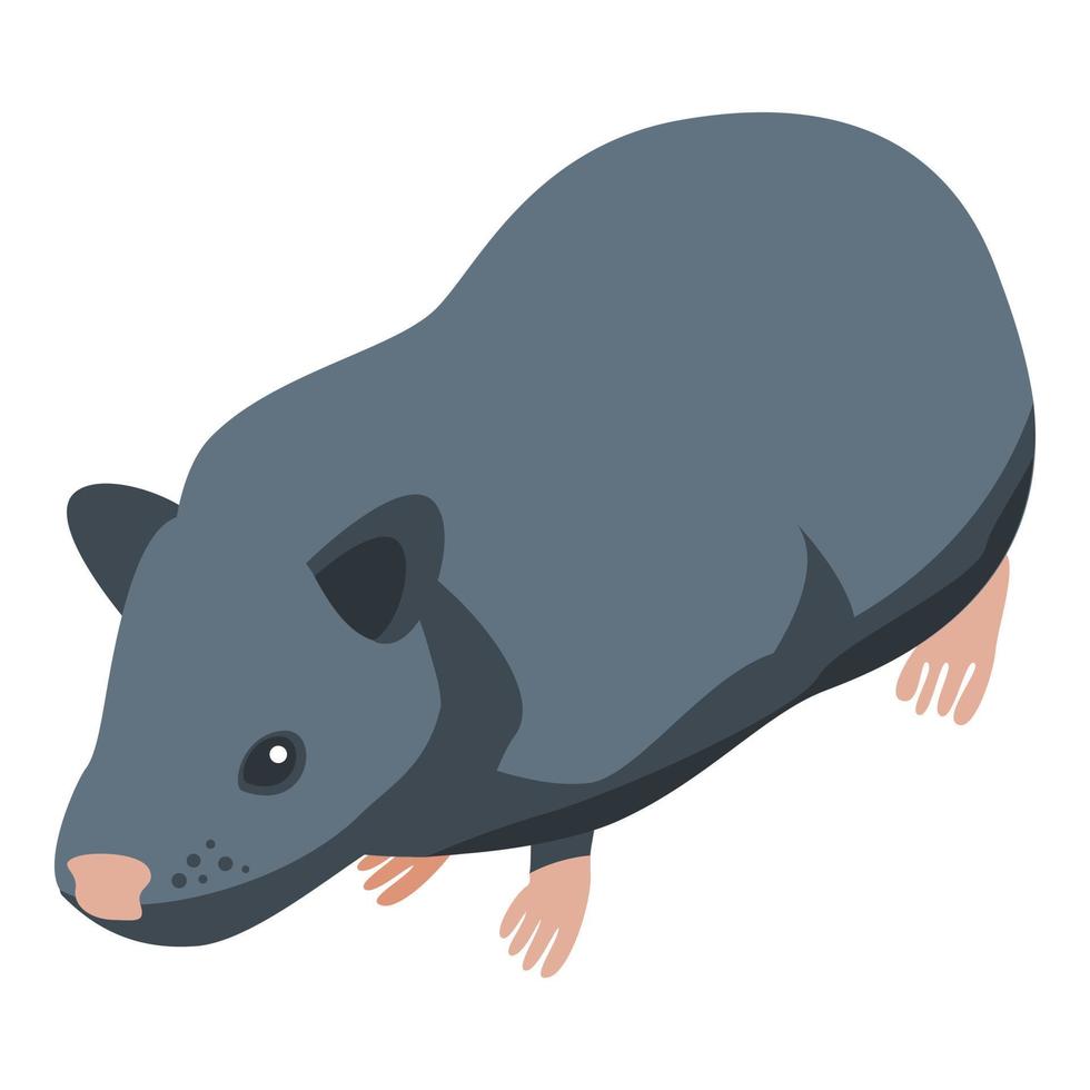 icono de ratones negros, estilo isométrico vector