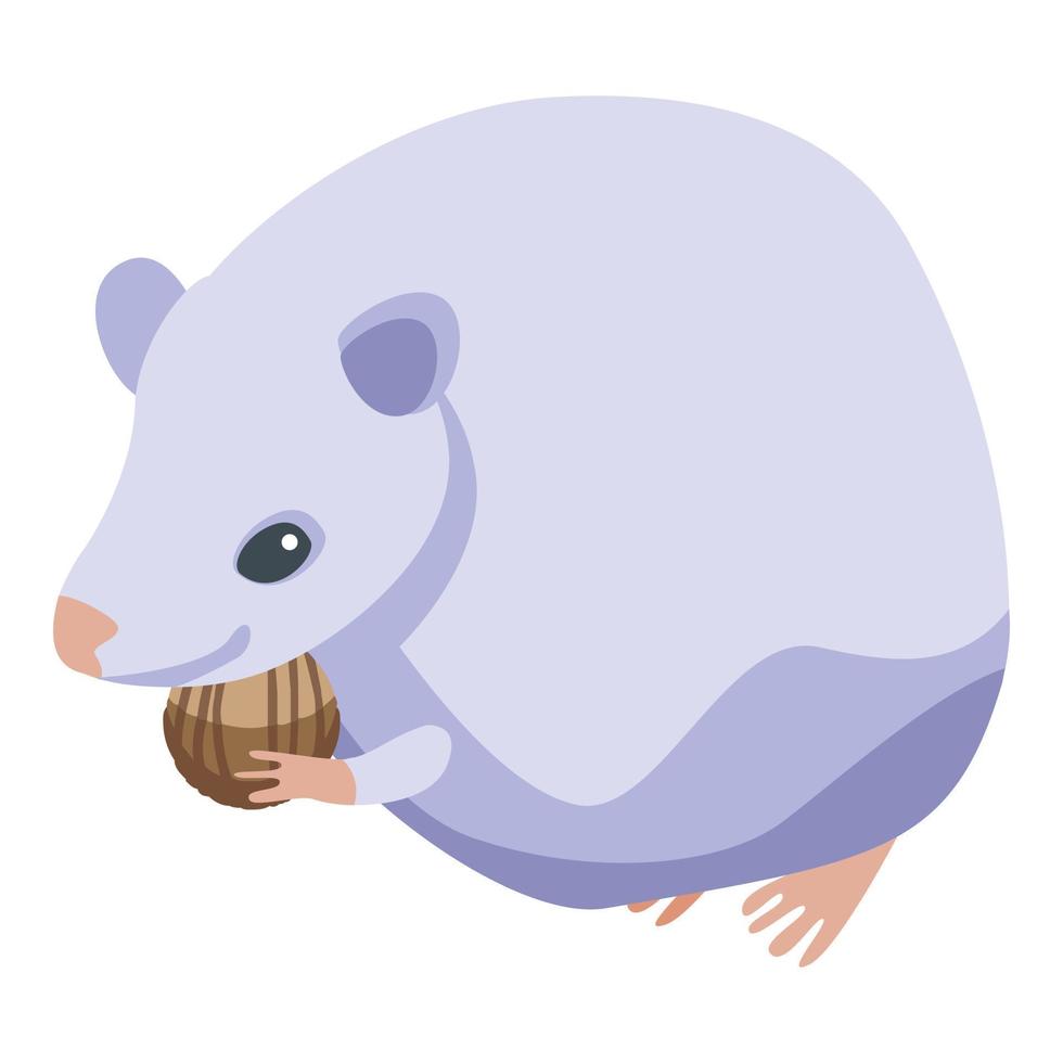 White mice icon, isometric style vector