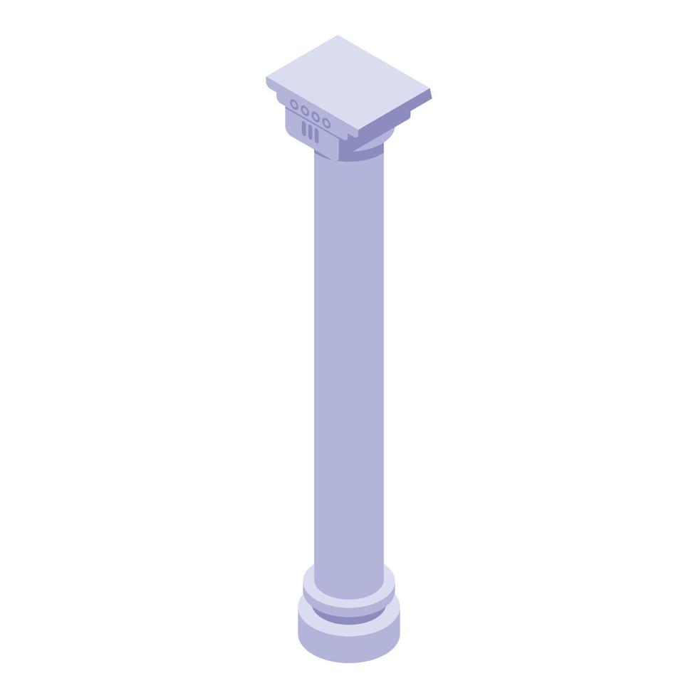 Column icon, isometric style vector